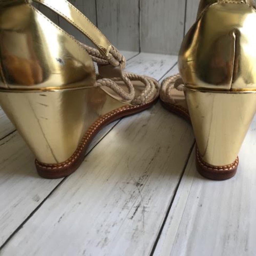 COLE HAAN GOLD ANKLE WEDGE SZ. 8B - Picture 11 of 11
